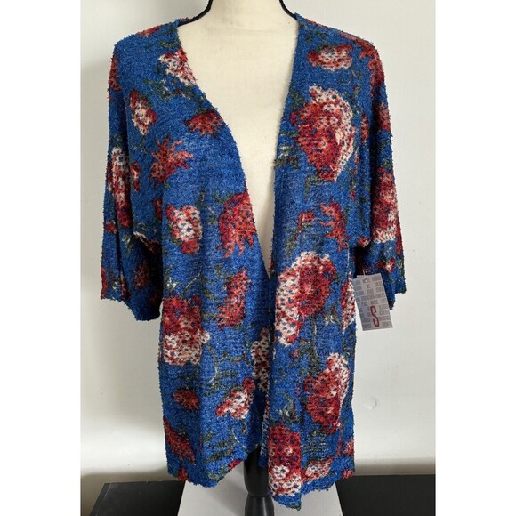 Lularoe Women's Lindsay Multi Color Floral Kimono Cardigan Size Small NWT - Picture 1 of 4